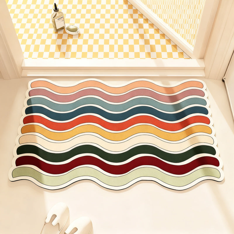 Rainbow bathroom mat, absorbent — product view 7