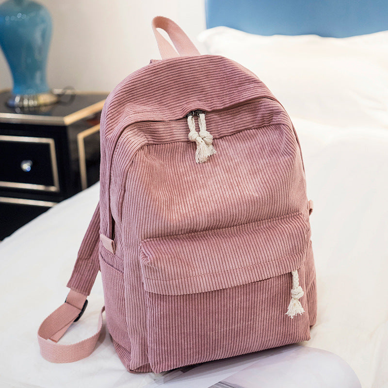 Corduroy backpack, 20–35 L, warming — product view 1