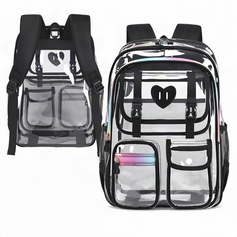 Transparent PVC backpack, waterproof — product view 2