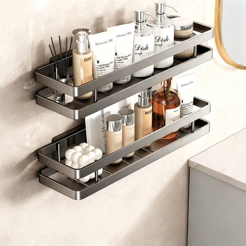 Stainless steel bath shelf without drilling — product view 7