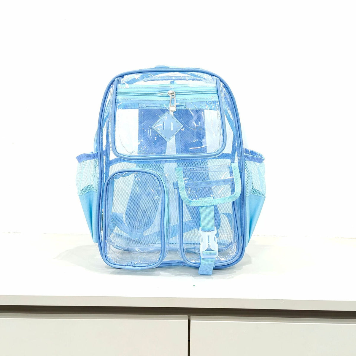 Nylon backpack, transparent, up to 15 inches, durable — product view 2