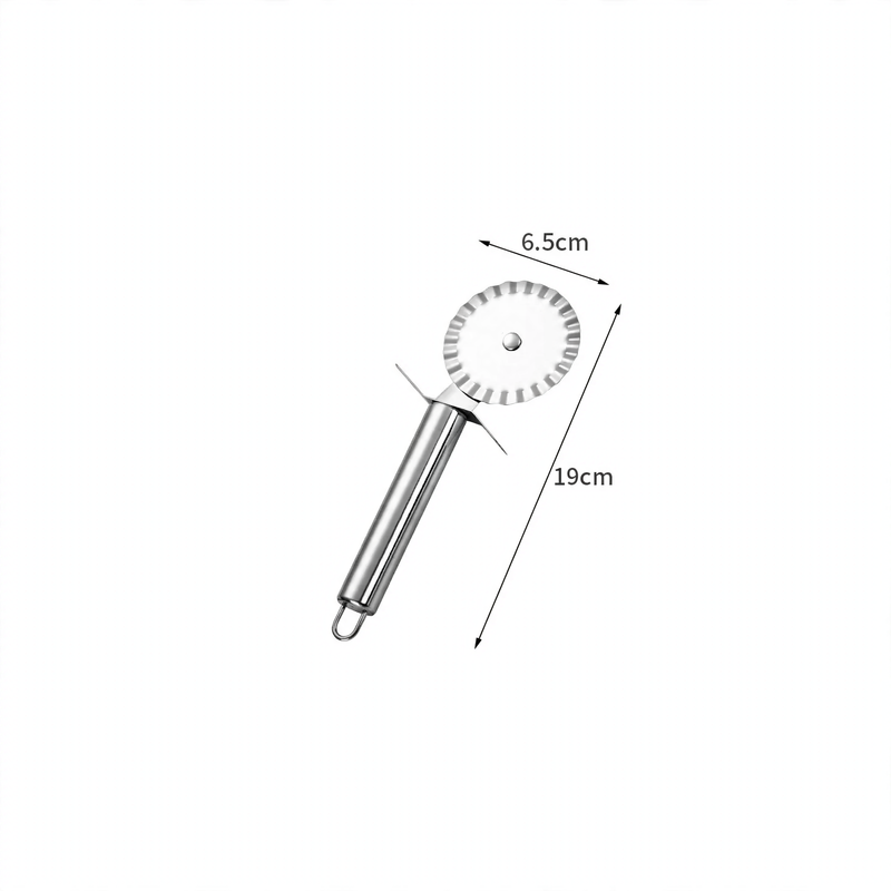Pizza cutter and cake server made of stainless steel — product view 2