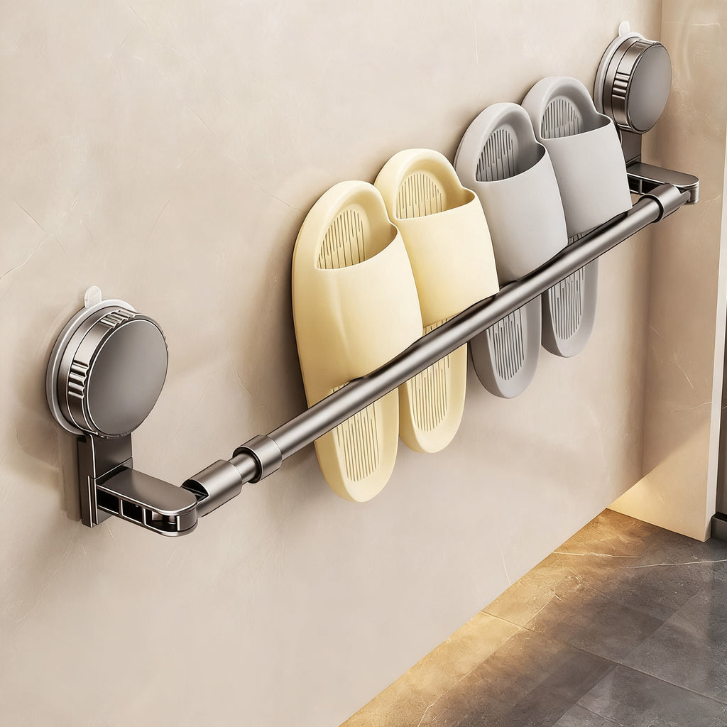 Wall-mounted slipper rack with suction cup, extendable — product view 7