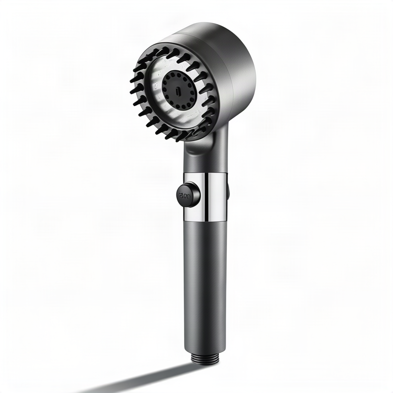 Shower head set with massage function and holder — product view 2