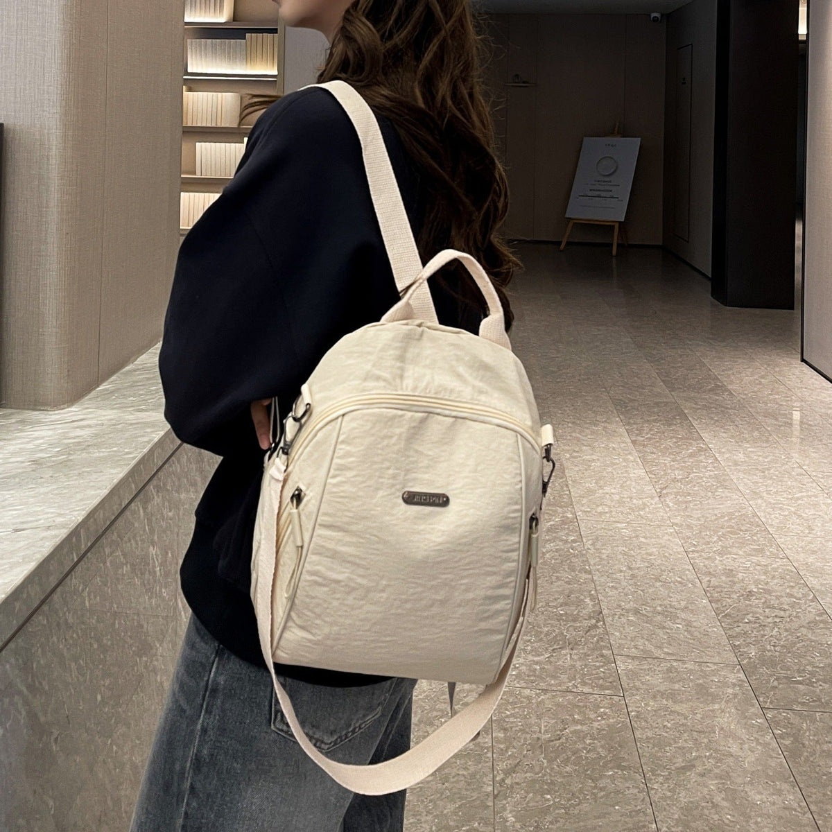 Unisex backpack, large capacity, nylon, urban — product view 1