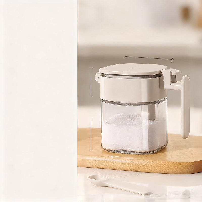 Spice jar with spoon, glass, airtight — product view 7