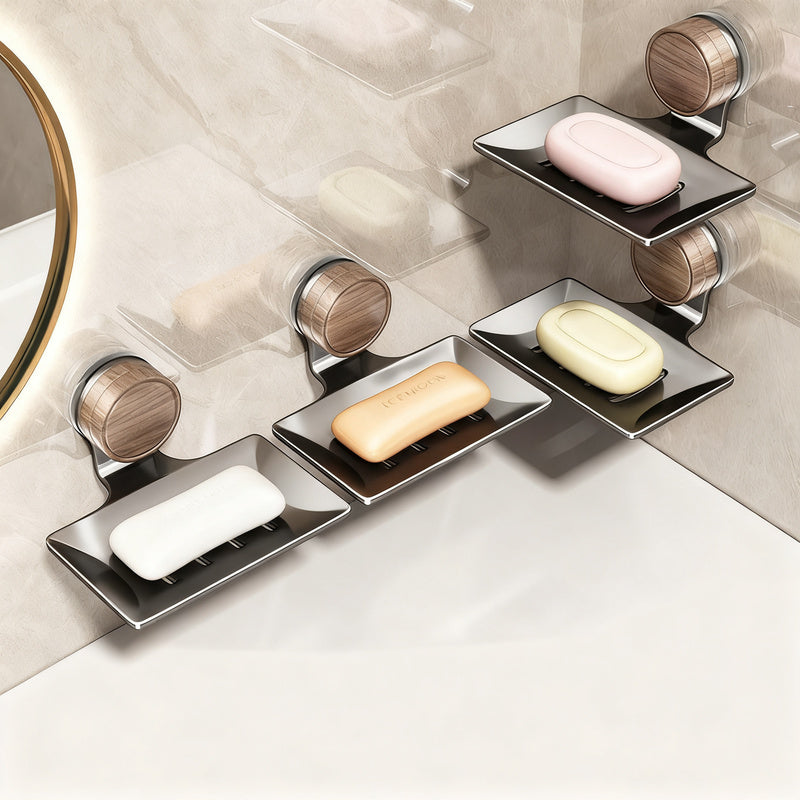 Double-layer soap dish with suction cup — product view 6