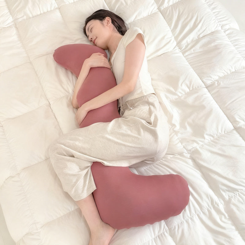 Side sleeper pillow made of cotton, 115 × 48 cm — product view 6
