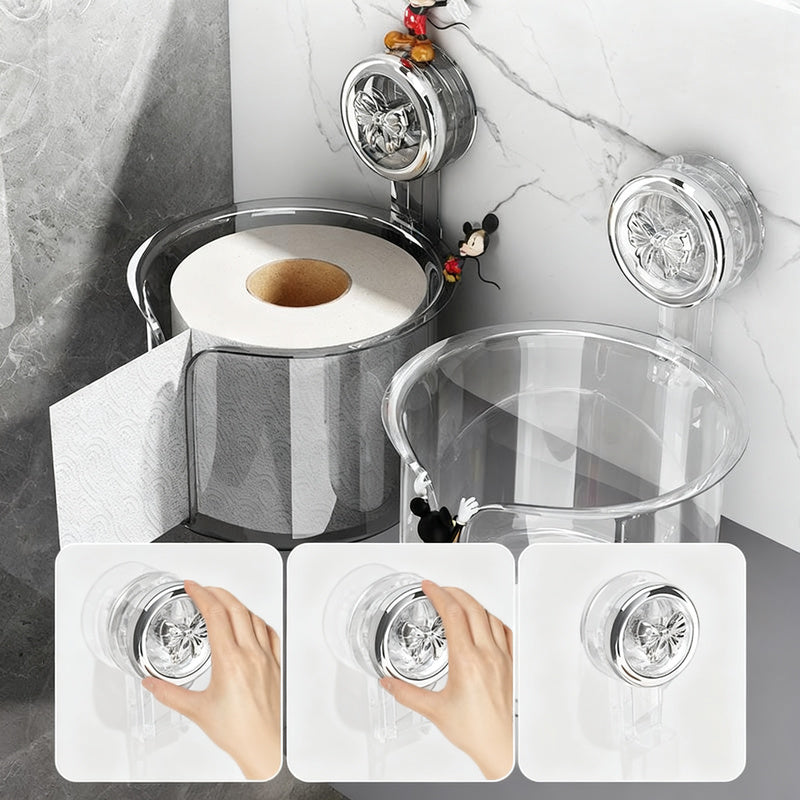 Toilet paper holder with suction cup, wall mountable — product view 3