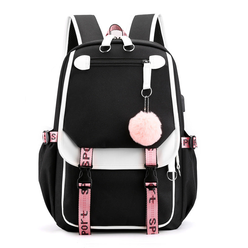 Denim backpack, large capacity — product view 1