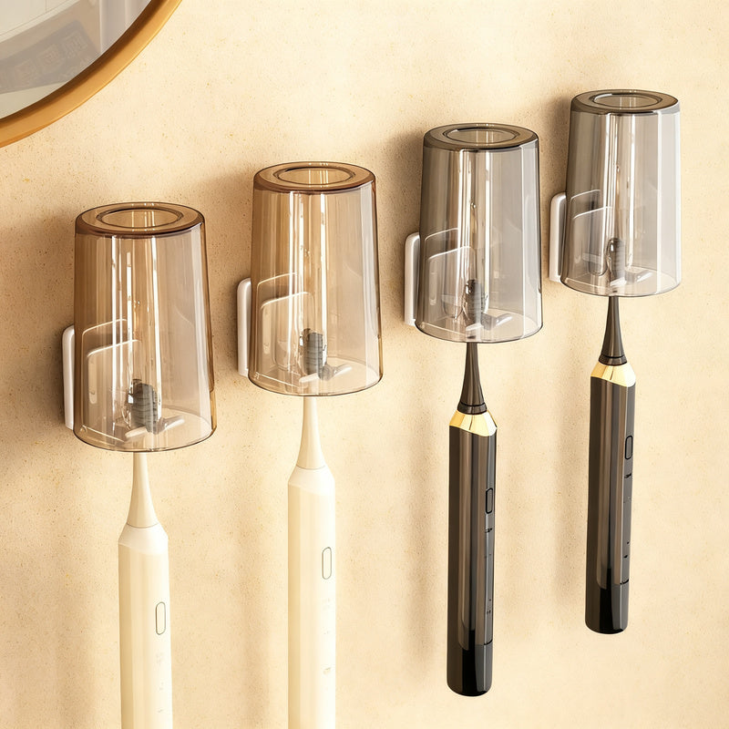 Toothbrush holder with lid, ABS, wall-mounted — product view 6