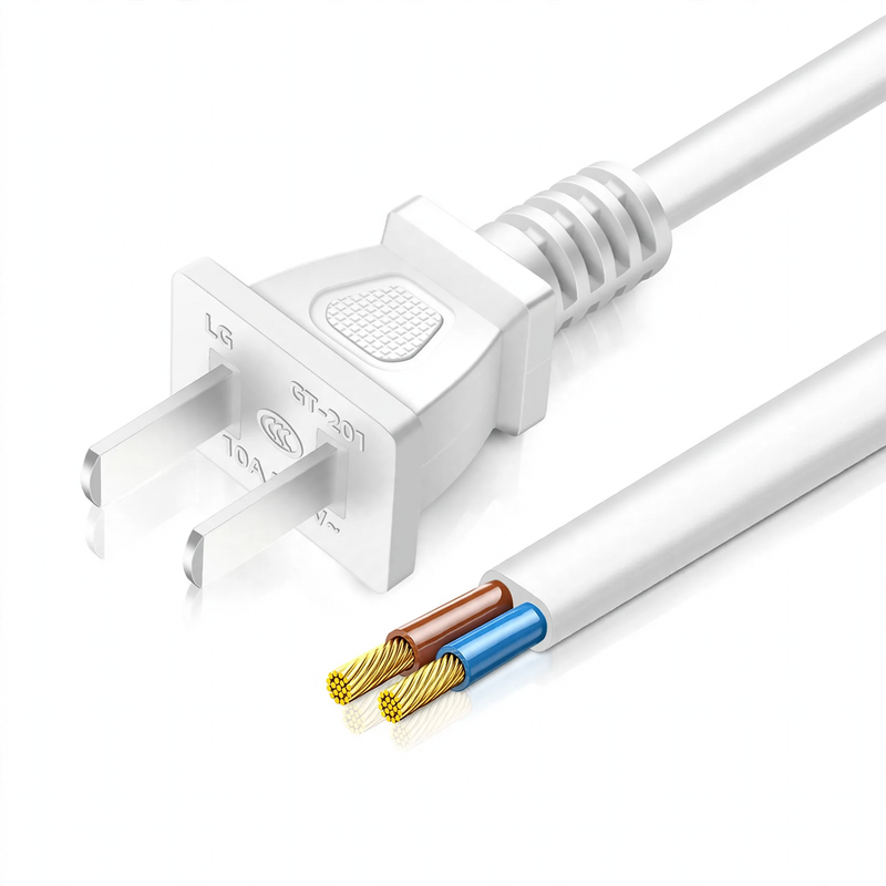 Power cable with flat plug, PVC jacket — product view 6