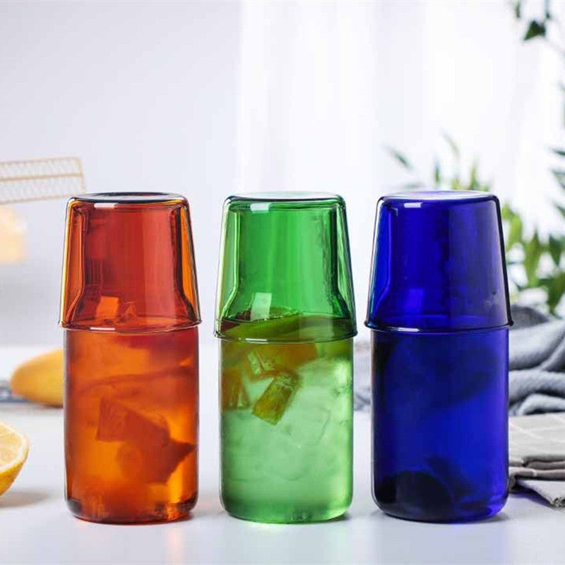 Glass jug with glass, heat resistant — product view 1