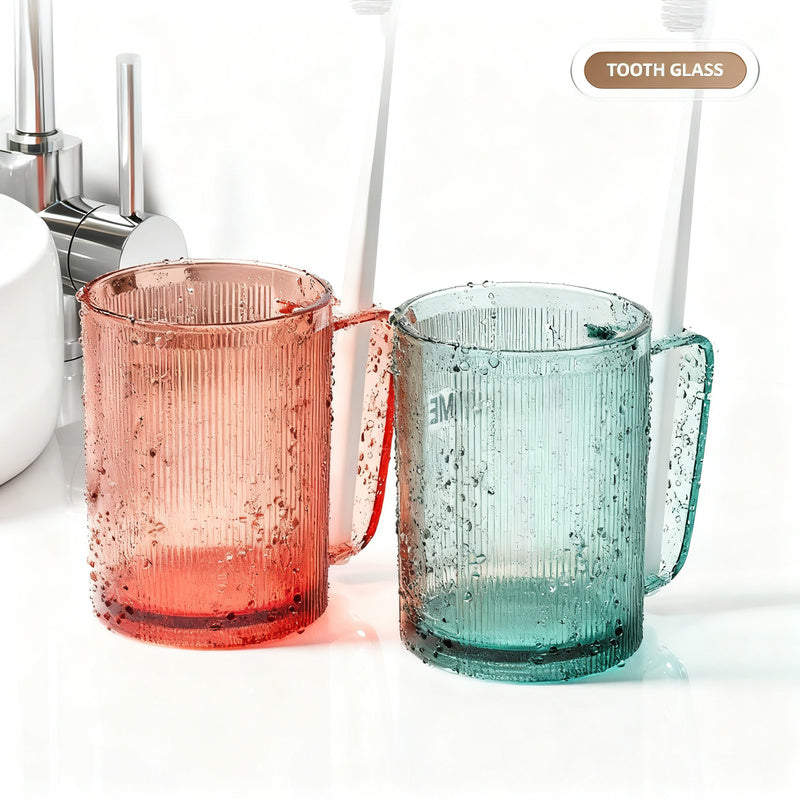 Toothbrush cup with handle, plastic, 51–100 ml — product view 3