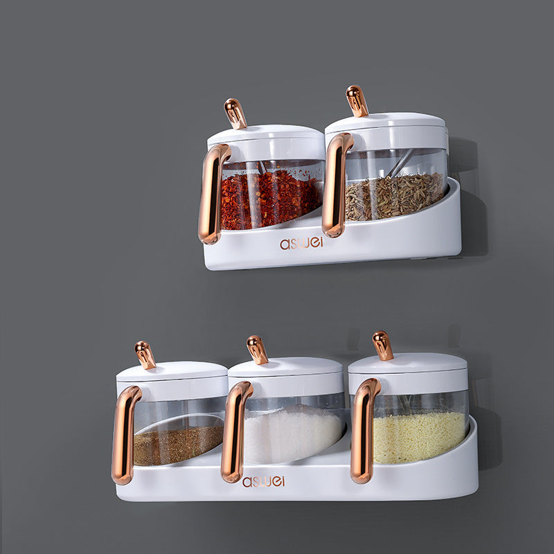 Wall-mounted spice boxes, 2-piece or 3-piece set — product view 1