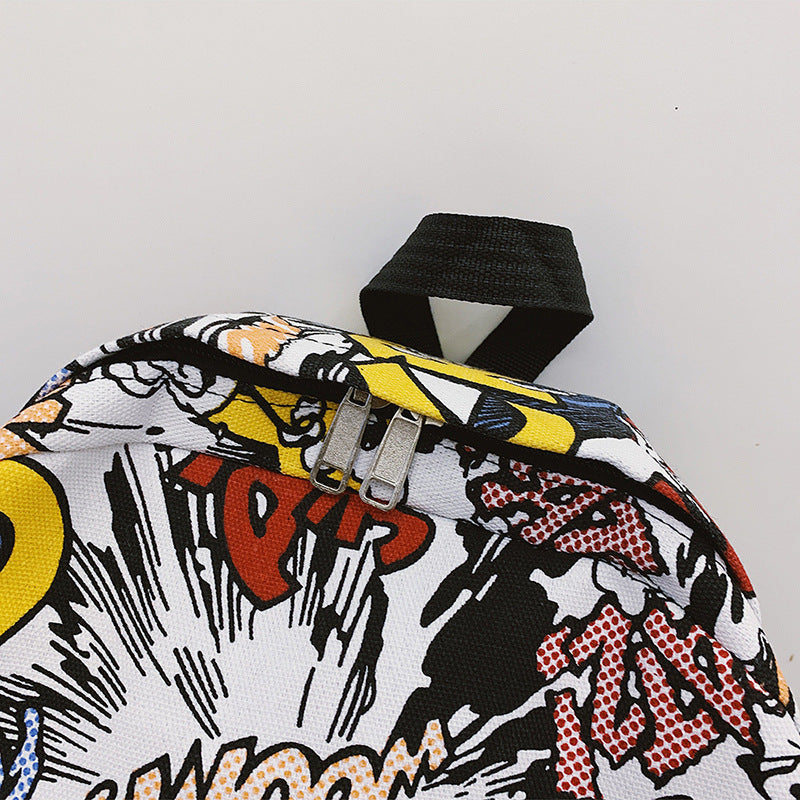 Canvas backpack with lettering design, under 20 L — product view 3