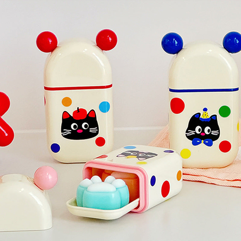 Portable soap dish with lid, mini size — product view 1