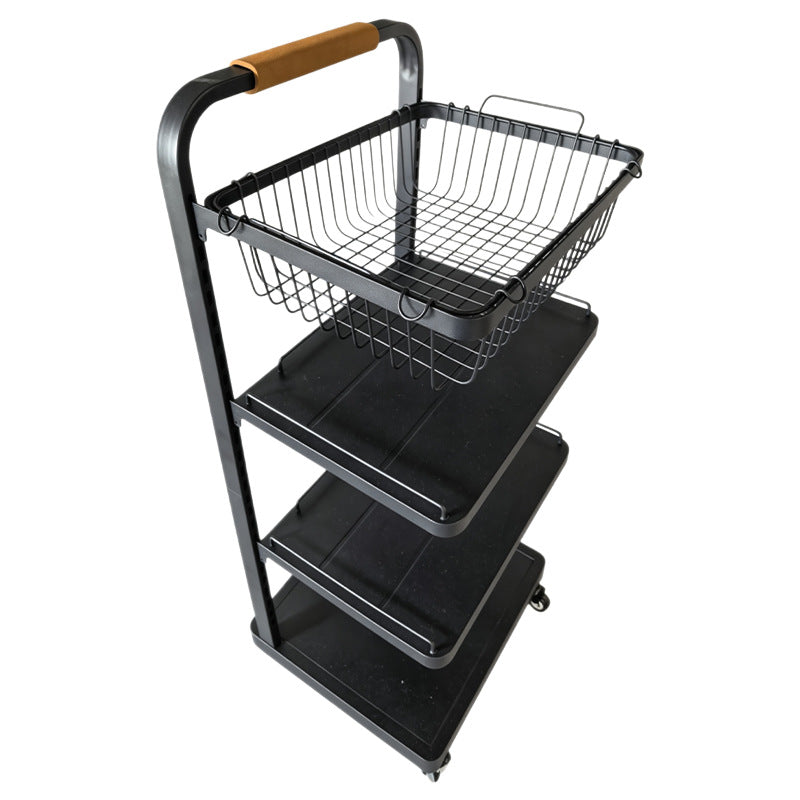 Multi-tiered shelf with wheels, 3–4 levels, steel — product view 3