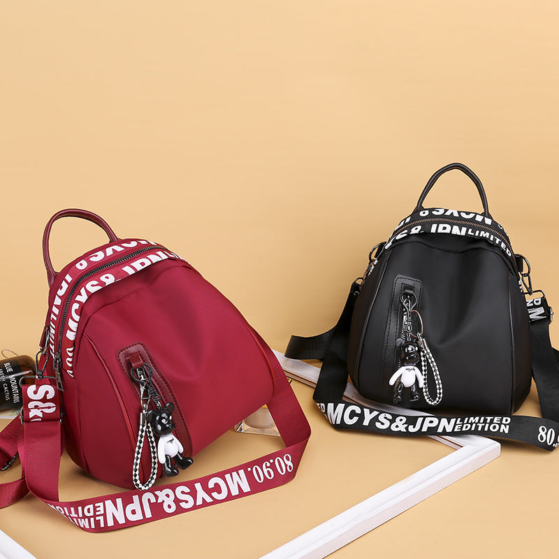 Cotton backpack for women, versatile, streetwear style — product view 2