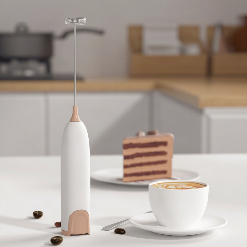Electric milk frother, modern — product view 2