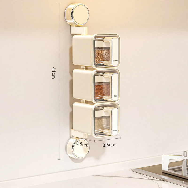 Rotatable spice box with suction cup — product view 3