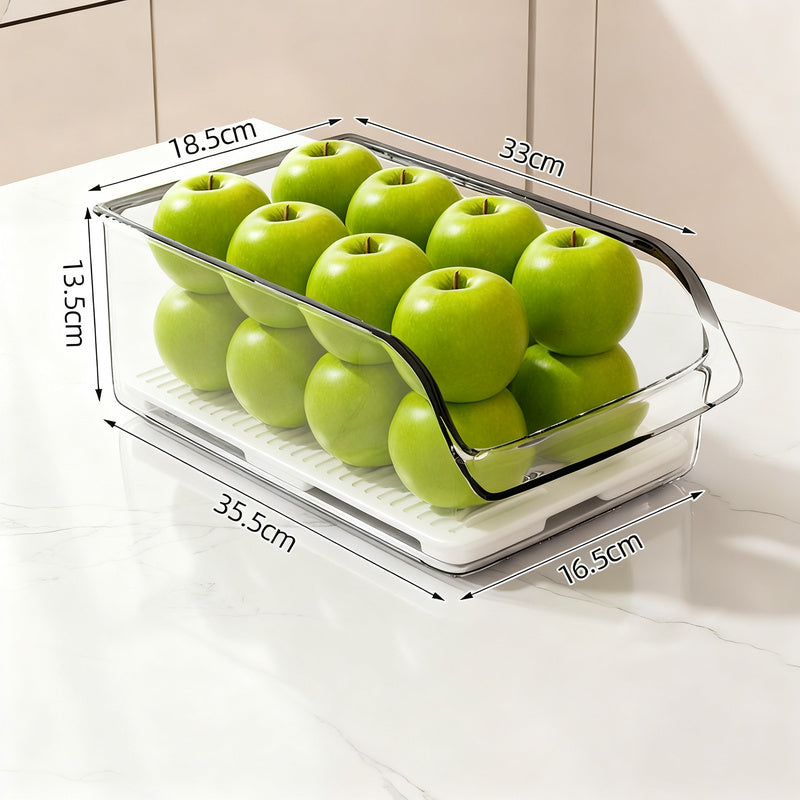 Refrigerator drawer made of PET with drain grid — product view 6