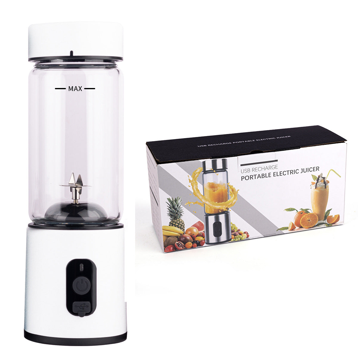 Portable juicer made of borosilicate glass, 400 ml — product view 7