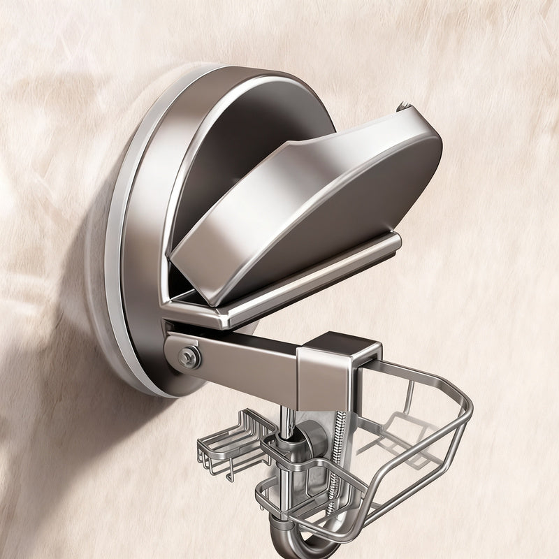 Shower shelf with suction cup or wall mounting — product view 2