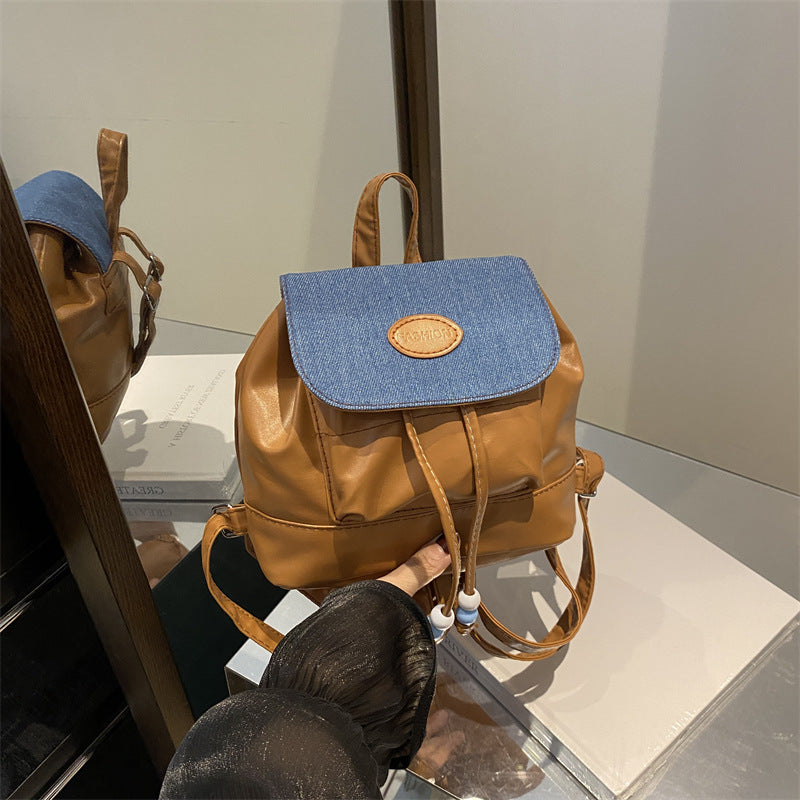 Double Backpack, PU Material, Modern Design — product view 6