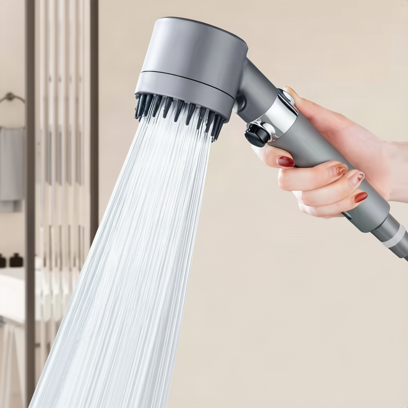 Multifunctional shower head with LED and massage function — product view 2