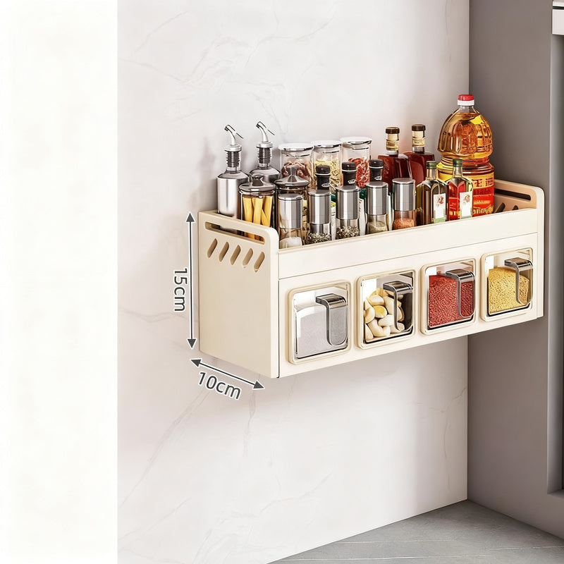Wall-mounted spice rack, carbon steel — product view 2