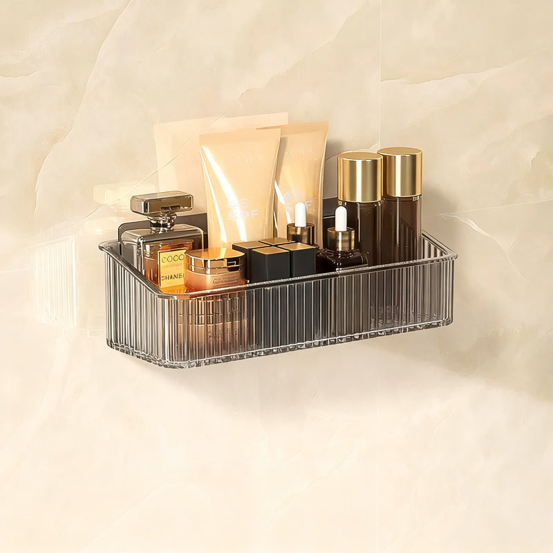 Transparent bathroom wall shelf, no drilling — product view 6