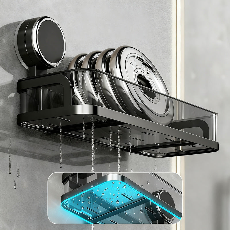 Bathroom shelf with suction cup without drilling — product view 2