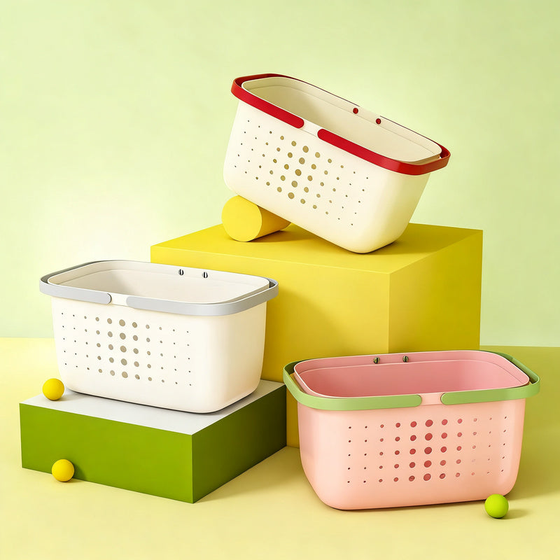 Portable bath basket made of plastic — product view 1