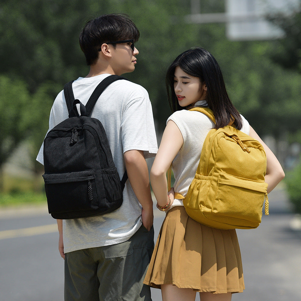 Cord backpack for university and travel — product view 4