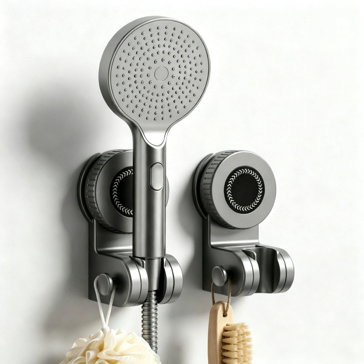 shower head holder with suction cup, 360° rotatable — product view 1