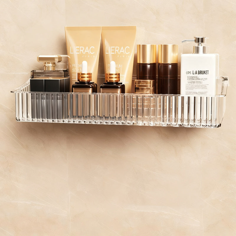 Transparent bathroom wall shelf, no drilling — product view 4