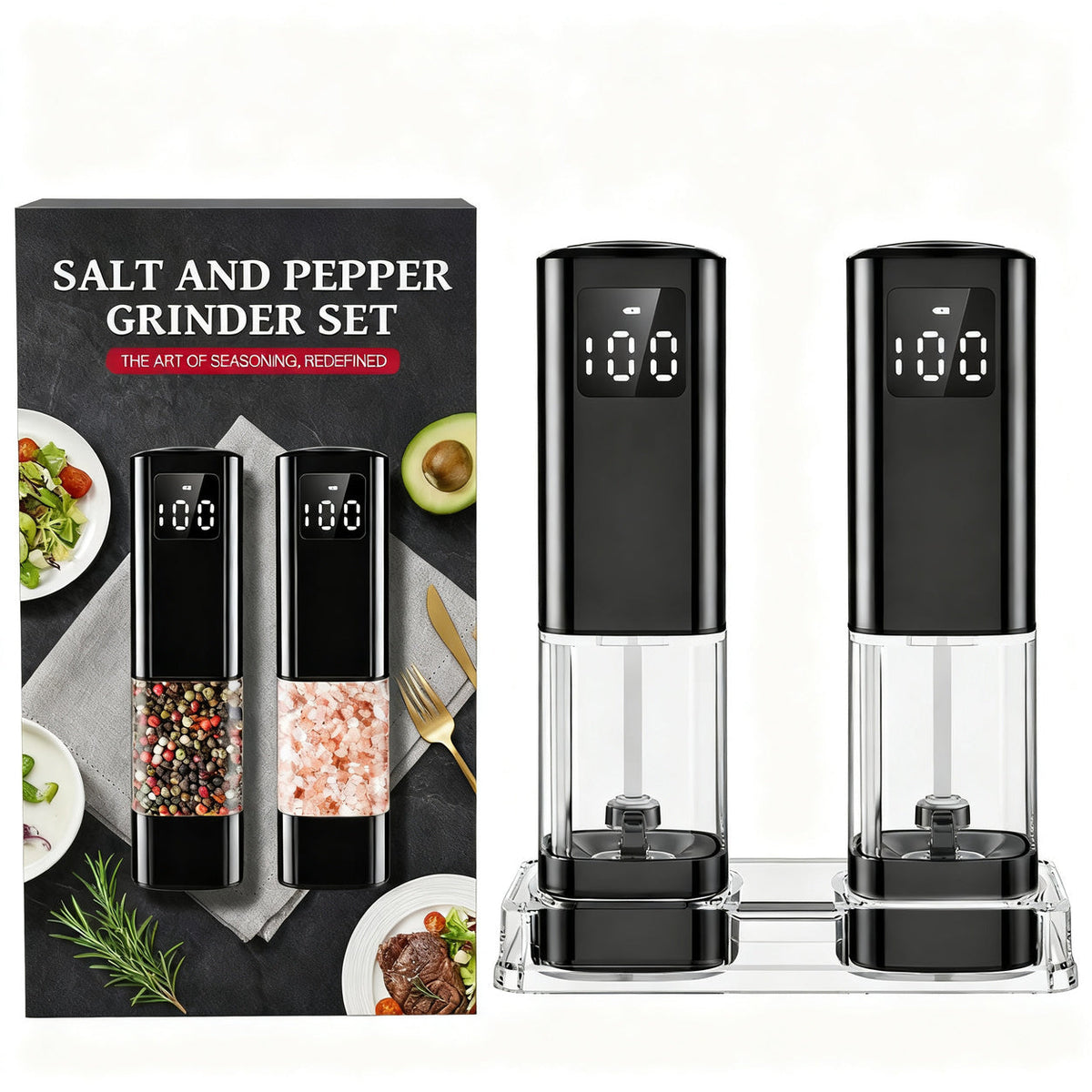Electric Spice Mill Stainless Steel, rechargeable — product view 3
