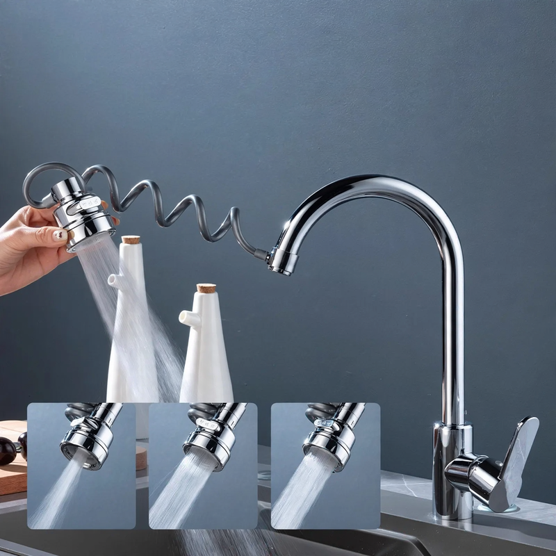 Retractable faucet attachment, 360° rotatable — product view 1