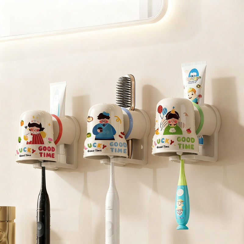 Toothbrush holder for sticking with toothbrush cup — product view 4