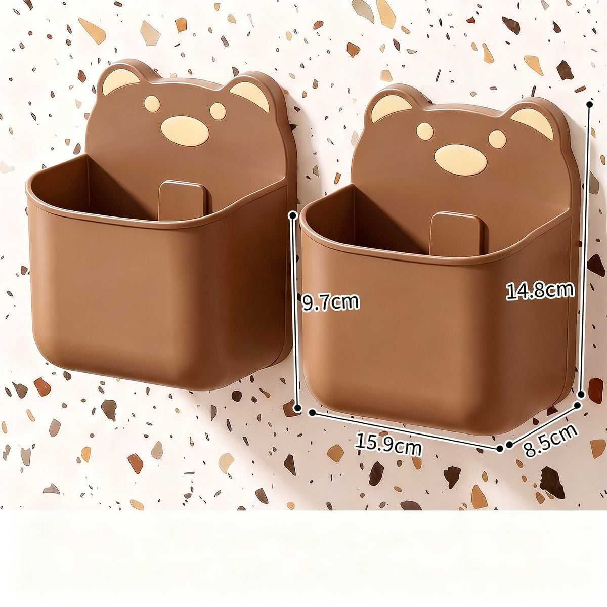 Wall-mounted storage box with drain — product view 4