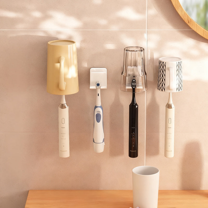 Toothbrush holder with lid, ABS, wall-mounted — product view 4