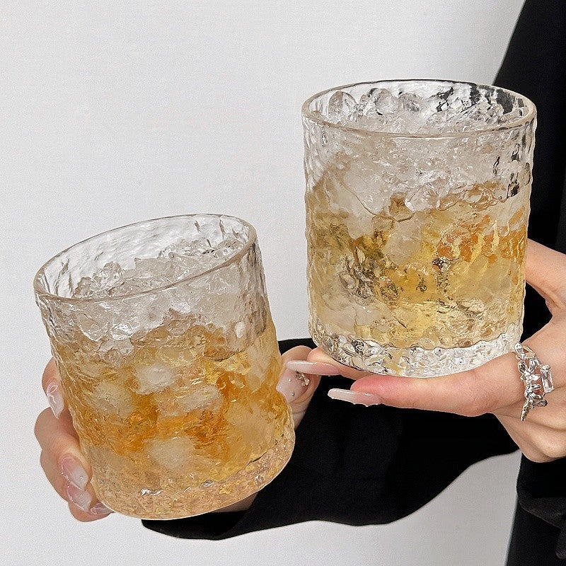 Glass tumblers, approx. 200 ml, with wave pattern — product view 1