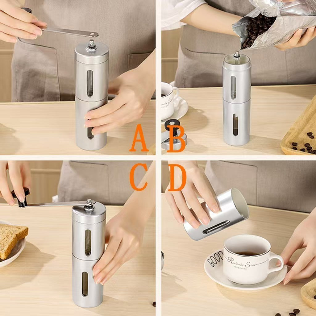 Hand coffee grinder made of stainless steel — product view 2