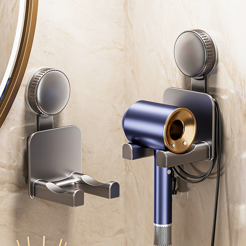 Suction cup holder for hair dryer and bathroom accessories — product view 1