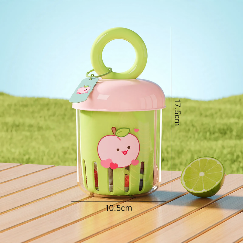Pumpkin drinking bottle made of Tritan, 880 ml, with carrying handle — product view 6