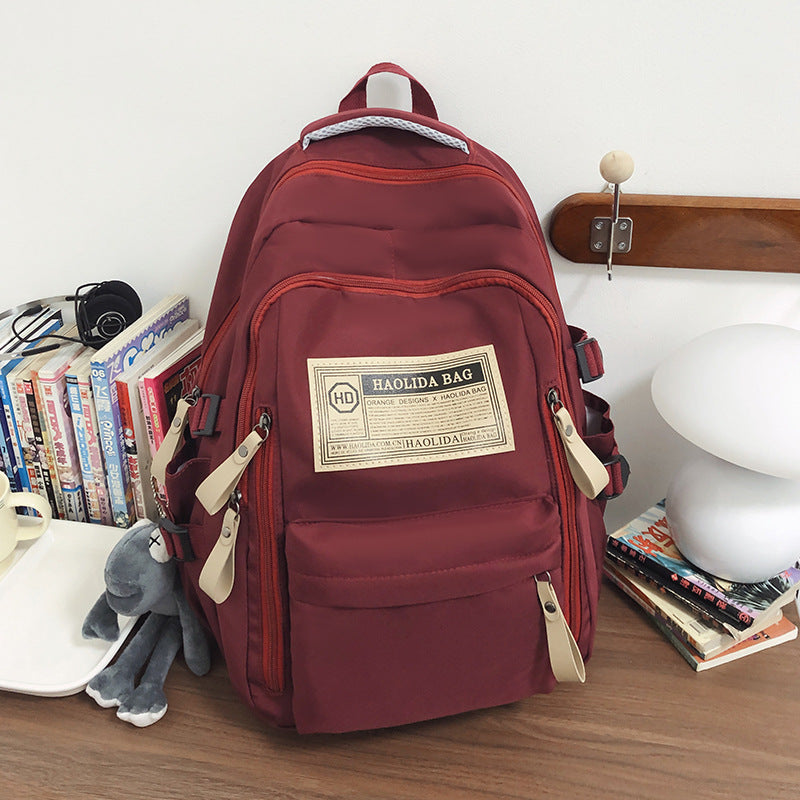 Double backpack, nylon, breathable, with tag — product view 2