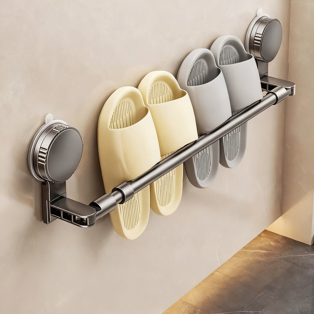 Wall-mounted slipper rack with suction cup, extendable — product view 6