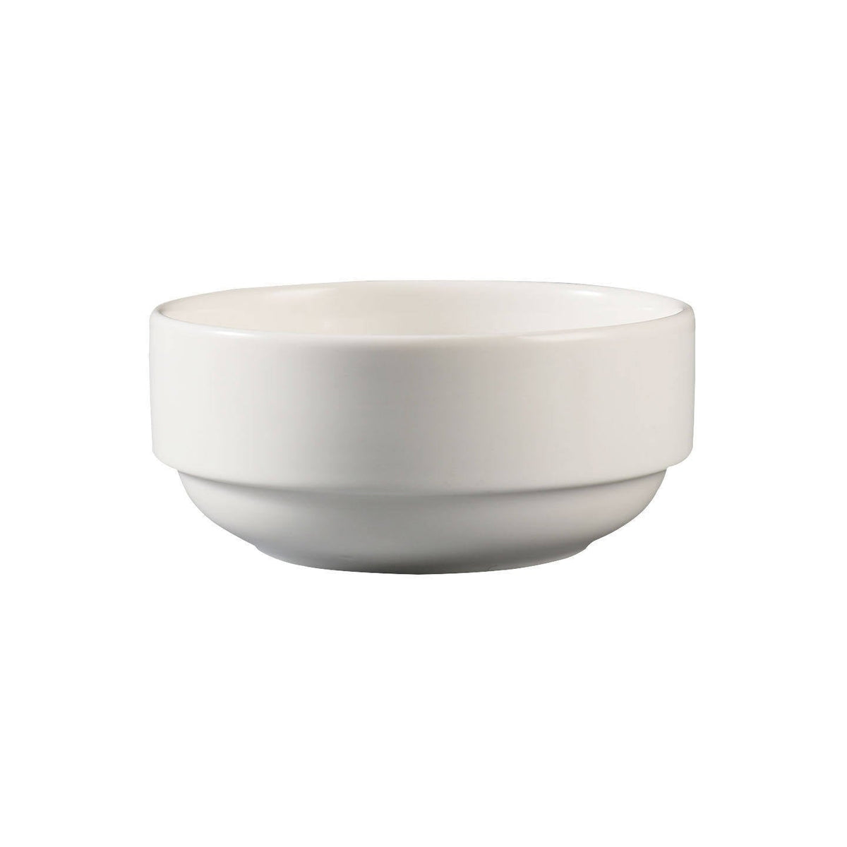 Ceramic soup bowl, round, white — product view 5