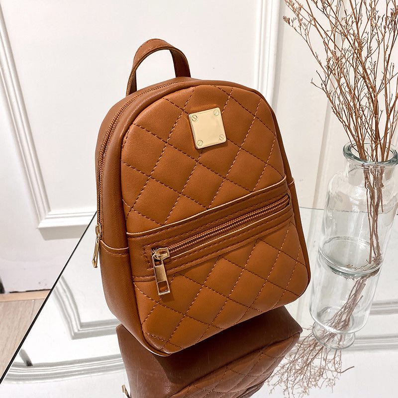 Embroidered backpack for women, PU material — product view 2
